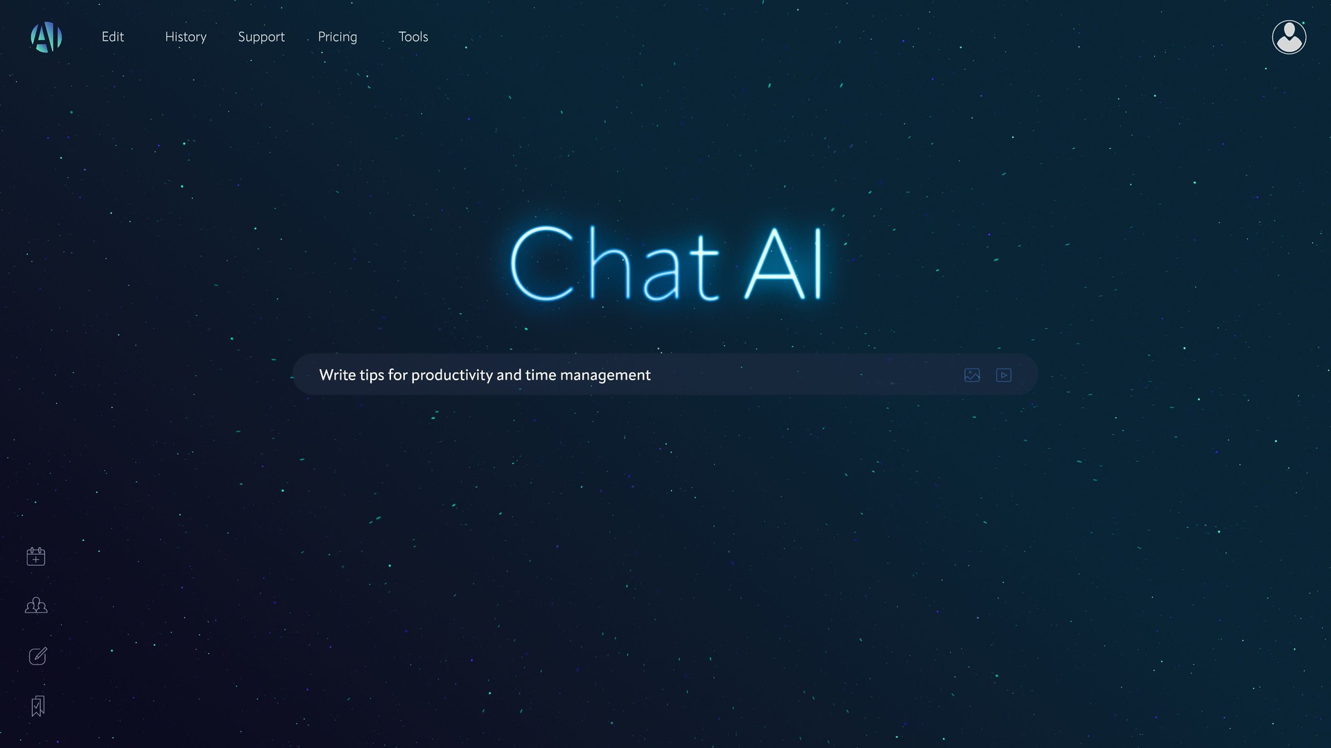 AI Chatbot Interface Providing Fitness and Productivity Tips, Emphasizing Practical Advice. Artificial Intelligence assistant Interaction Delivering Clear, Actionable Guidance to Personal Wellbeing